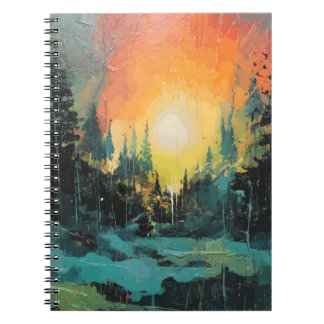 Awesome Sunrise Over the Mountain Landscape Notebook