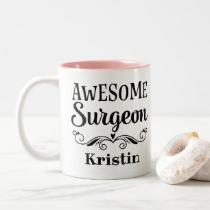 Awesome Surgeon Personalised Two-Tone Coffee Mug