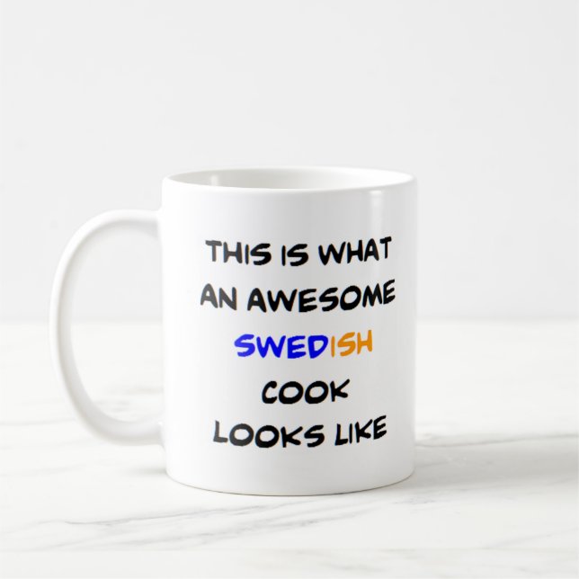 awesome swedish cook coffee mug (Left)