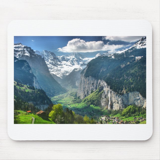 Awesome Switzerland Alps Mouse Pad (Front)