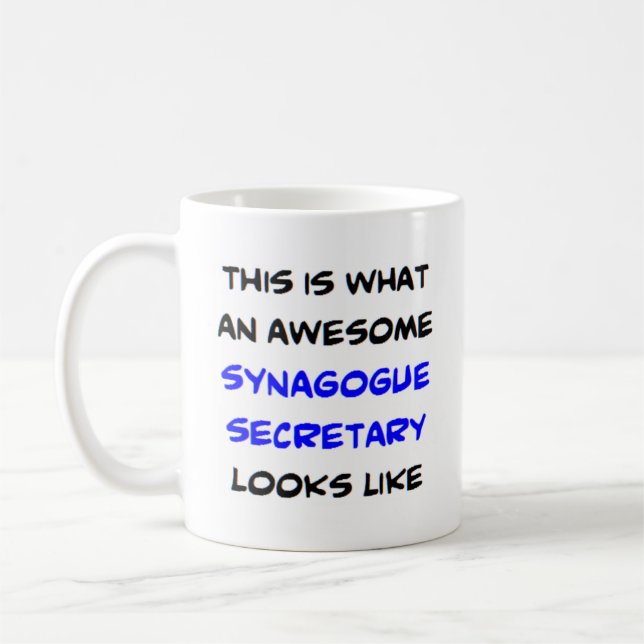 awesome synagogue secretary coffee mug (Left)