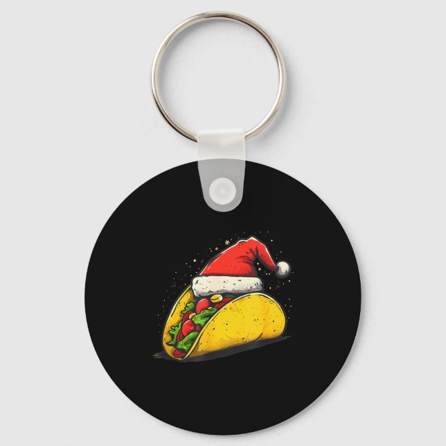 Awesome Taco Outfit For Xmas Tacos Lovers  Key Ring (Front)