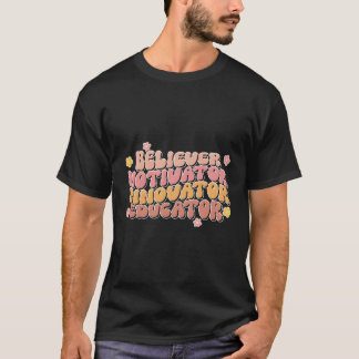 Awesome Teacher Academic Teacher Journey With Back T-Shirt