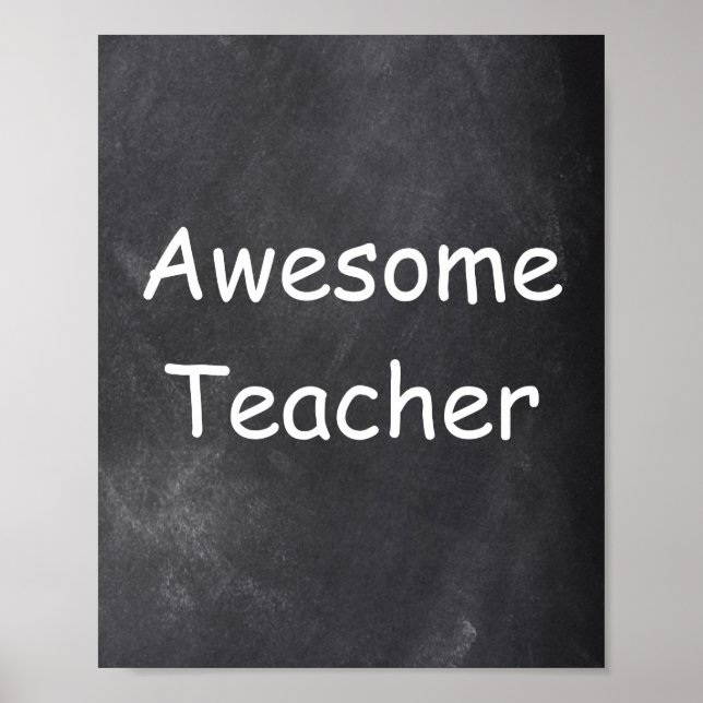 Awesome Teacher Chalkboard Design Class Decoration (Front)