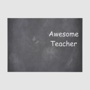 Awesome Teacher Chalkboard Design Gift Idea Tissue Paper