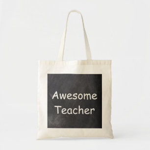 Awesome Teacher Chalkboard Design Gift Tote Bag