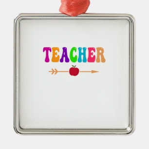 Awesome Teacher Metal Tree Decoration