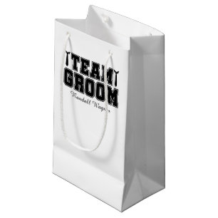 Awesome team groom customisable Wedding party Small Gift Bag