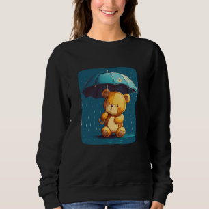 Awesome Teddy Bear under Umbrella for Man and Woma Sweatshirt