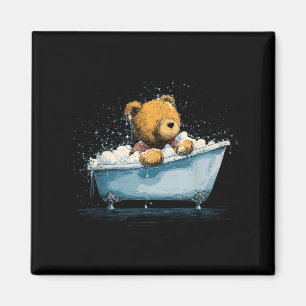 Awesome Teddy in Bathtube for Bears and Bubbles Magnet