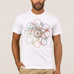 awesome tee-stamp of bicycles, silver T-Shirt