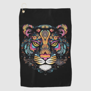 Awesome Tiger Head Golf Towel