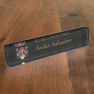 Awesome Tiger Head Name Plate