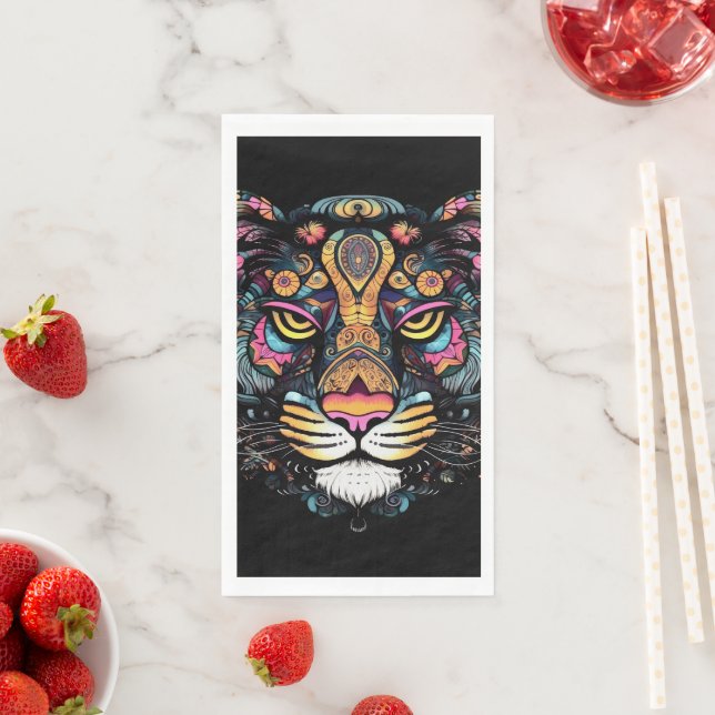 Awesome Tiger Head  Napkin (Insitu)
