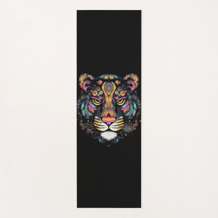 Awesome Tiger Head  Yoga Mat
