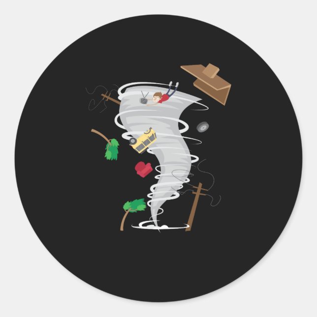 Awesome Tornado & Storm Chasing Classic Round Sticker (Front)