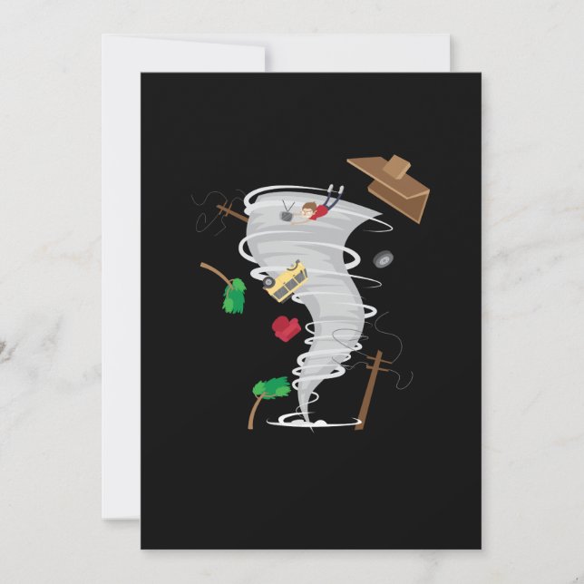 Awesome Tornado & Storm Chasing Invitation (Front)
