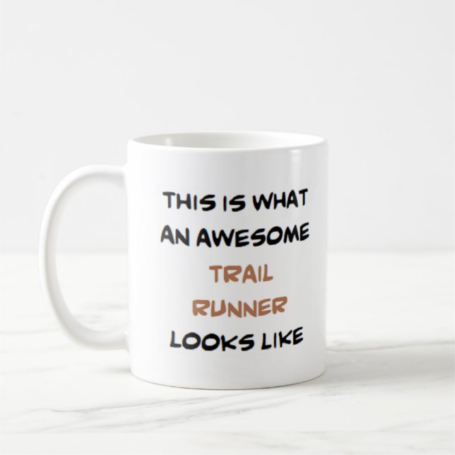 awesome trail runner coffee mug (Left)