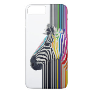 awesome trendy colourful vibrant stripes zebra Case-Mate iPhone case