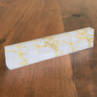 Awesome trendy modern faux gold glitter marble