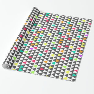Awesome trendy retro geometric triangle pattern wrapping paper
