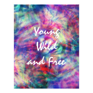 Awesome trendy tribal tie dye young wild and free flyer