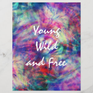 Awesome trendy tribal tie dye young wild and free flyer