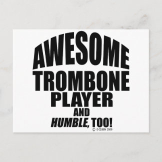 Awesome Trombone Player Postcard