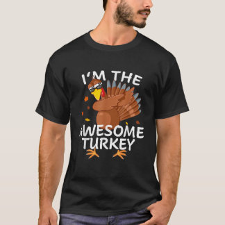 Awesome Turkey Matching Outfit Thanksgiving Pajama T-Shirt