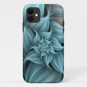 Awesome Turquoise Flower Fractal Case-Mate iPhone Case