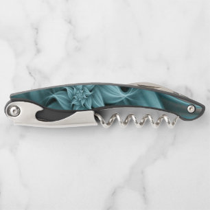 Awesome Turquoise Flower Fractal Corkscrew