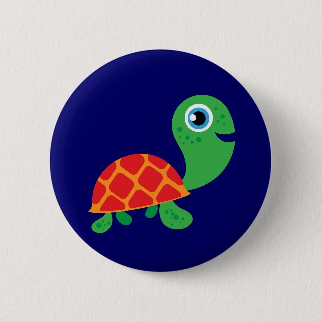 Awesome Turtle 6 Cm Round Badge (Front)