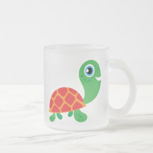 Awesome Turtle Frosted Glass Coffee Mug