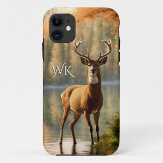 Awesome Twelve Point Buck Autumn Waters Monogram Case-Mate iPhone Case