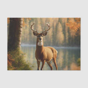 Awesome Twelve Point Buck in Autumn Waters Tissue Paper