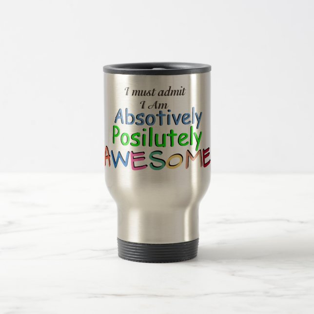 Awesome Typography Travel Mug (Center)