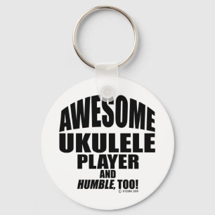 Awesome Ukulele Player Key Ring