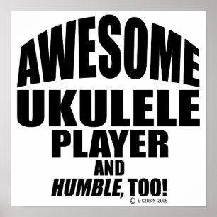 Awesome Ukulele Player Poster