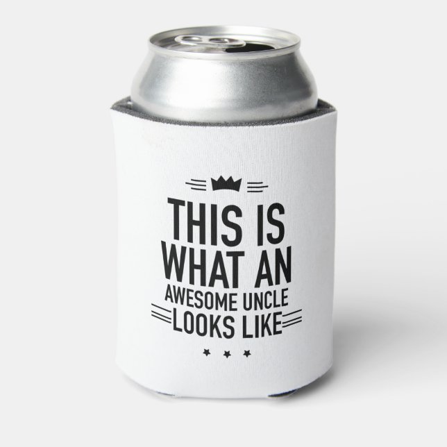 Awesome uncle black can cooler (Can Back)