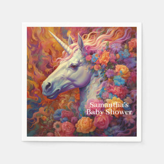 Awesome Unicorn Baby Shower Napkin