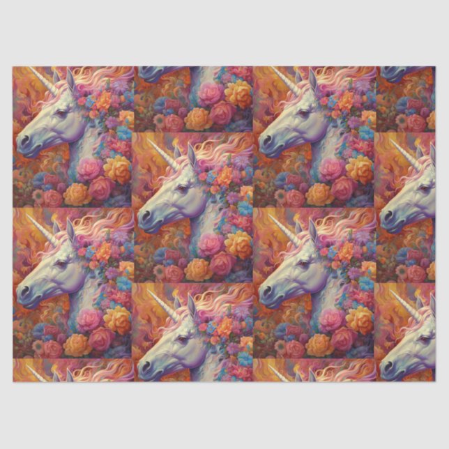 AWESOME Unicorn Birthday Kids  Tissue Paper (Front)