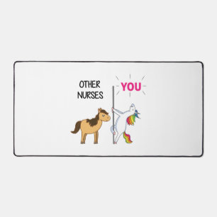 Awesome Unicorn Gift For Nurse Desk Mat