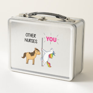 Awesome Unicorn Gift  For Nurse    Metal Lunch Box