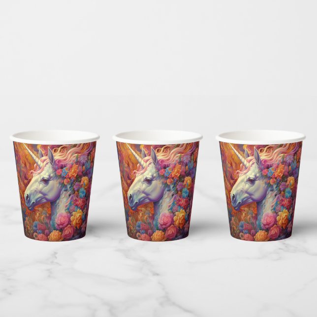 Awesome Unicorn  Paper Cups (Multi)