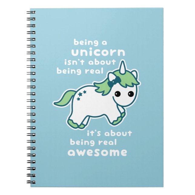 Awesome Unicorn Spiral Notebook (Front)