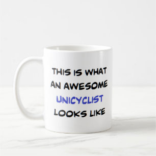 awesome unicyclist coffee mug