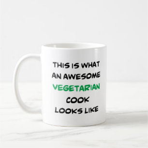 awesome vegetarian cook coffee mug