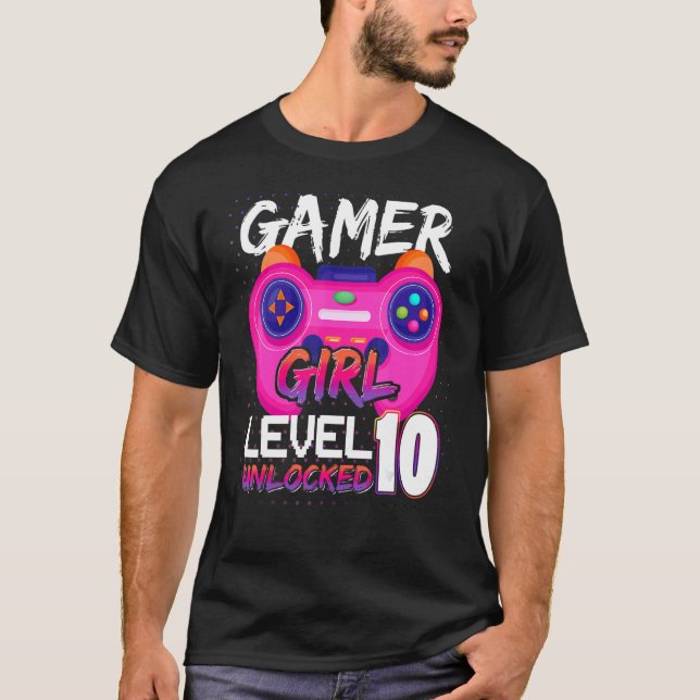 Awesome Video Games Controller Level 10 Unlocked G T-Shirt (Front)