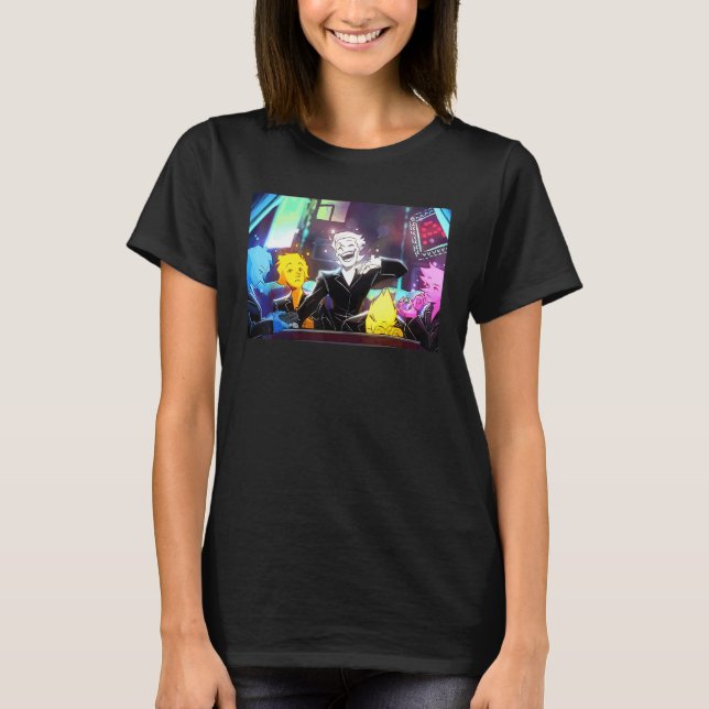 Awesome Videogames Playing Classic Arts Characters T-Shirt (Front)