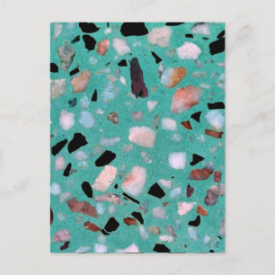 Awesome vintage abstract marble texture image postcard